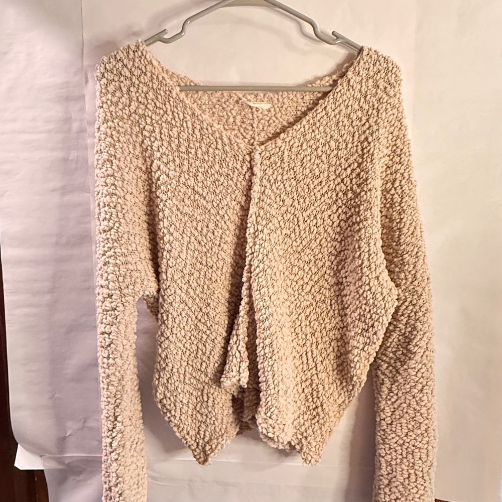 🤍 Alter’d State Cream Popcorn Knit Sweater | Size M | Cozy Textured Pullover